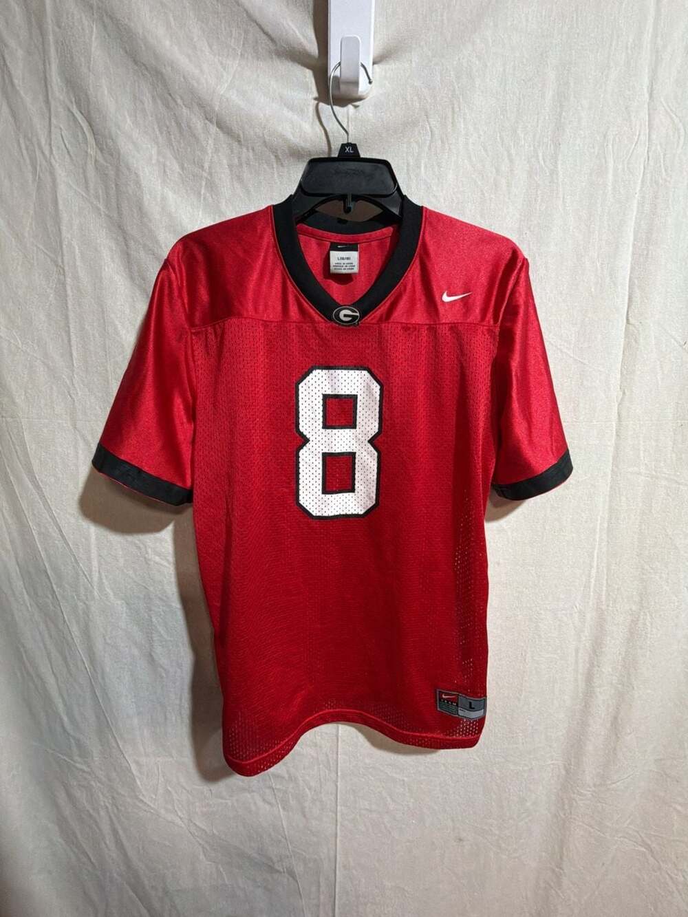 Nike Georgia Bulldogs #8 Youth XL Red Football Jersey V-Neck Mesh
